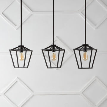 Grace Industrial Farmhouse LED Pendant - JONATHAN Y